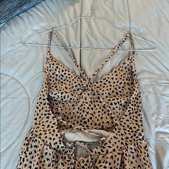 Cupshe Leopard Lace Up Backless Maxi Sundress - Picture 4 of 4